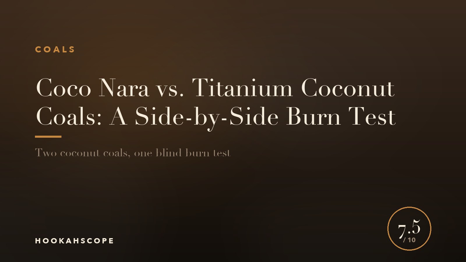 Coco Nara vs. Titanium Coconut Coals: A Side-by-Side Burn Test